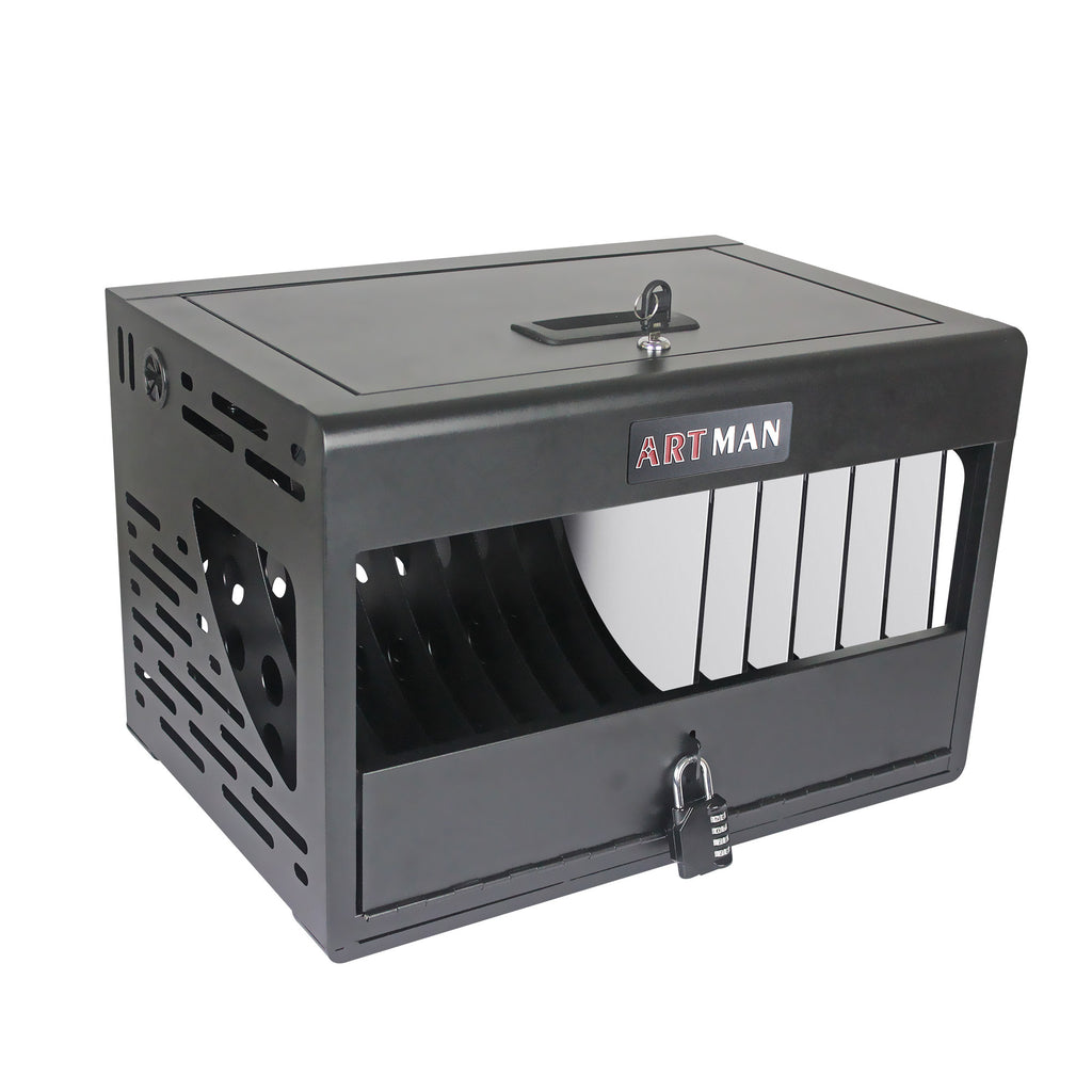 16 Bay Charging Cabinet for Laptop, Chromebook, Locking Charging Station-Black - Shop Quality Furniture at Grand Goldman