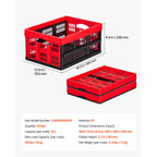 Plastic Collapsible Storage Bins, 32L 3 Packs, Stackable Folding Storage Crates with Handles, Holds 26 lbs Per Bin, Foldable Heavy Duty Containers, Space-Saving Baskets, for Home Organizing - Grand Goldman Shop
