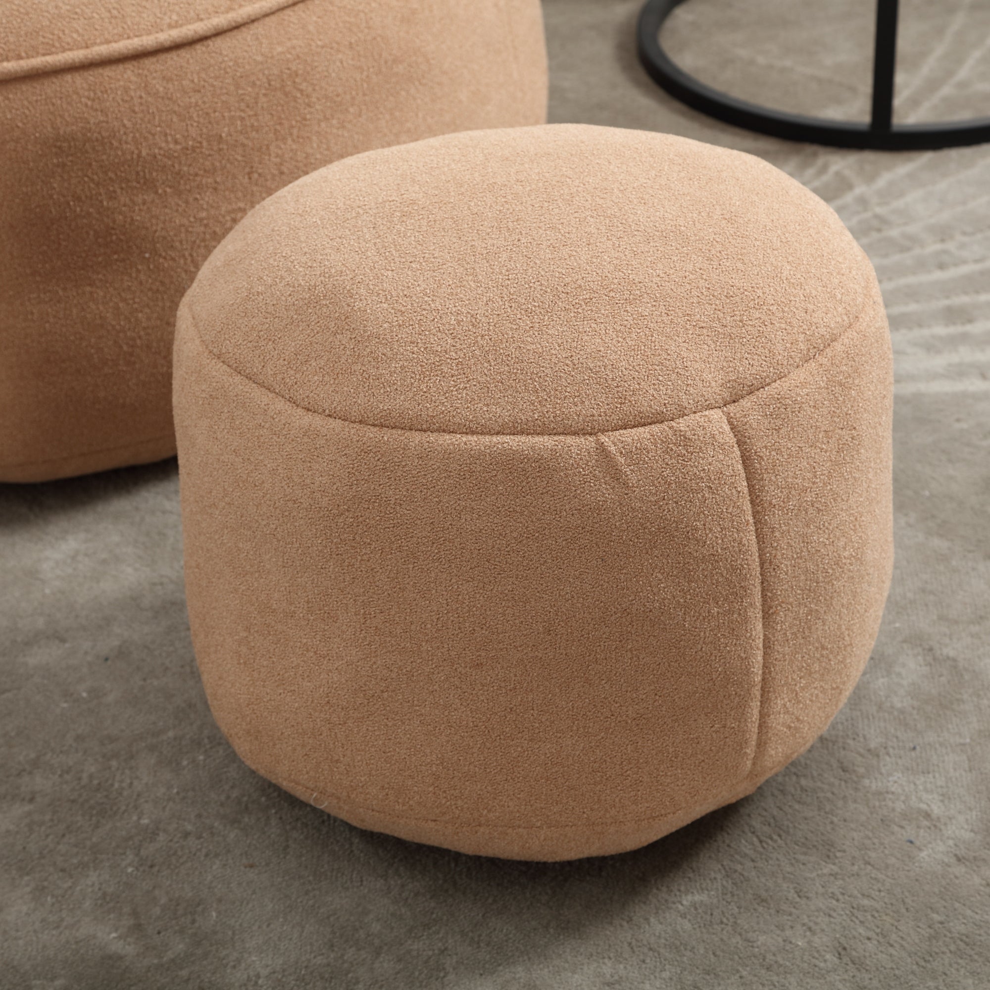 Bedding Bean Bag Sofa Chair with High-Pressure Foam and Footrest, Tan Microfiber - Grand Goldman Shop