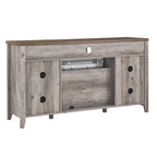 55 inch TV Media Stand with Electric Fireplace KD Inserts Heater,Gray Wash Color - Grand Goldman Shop