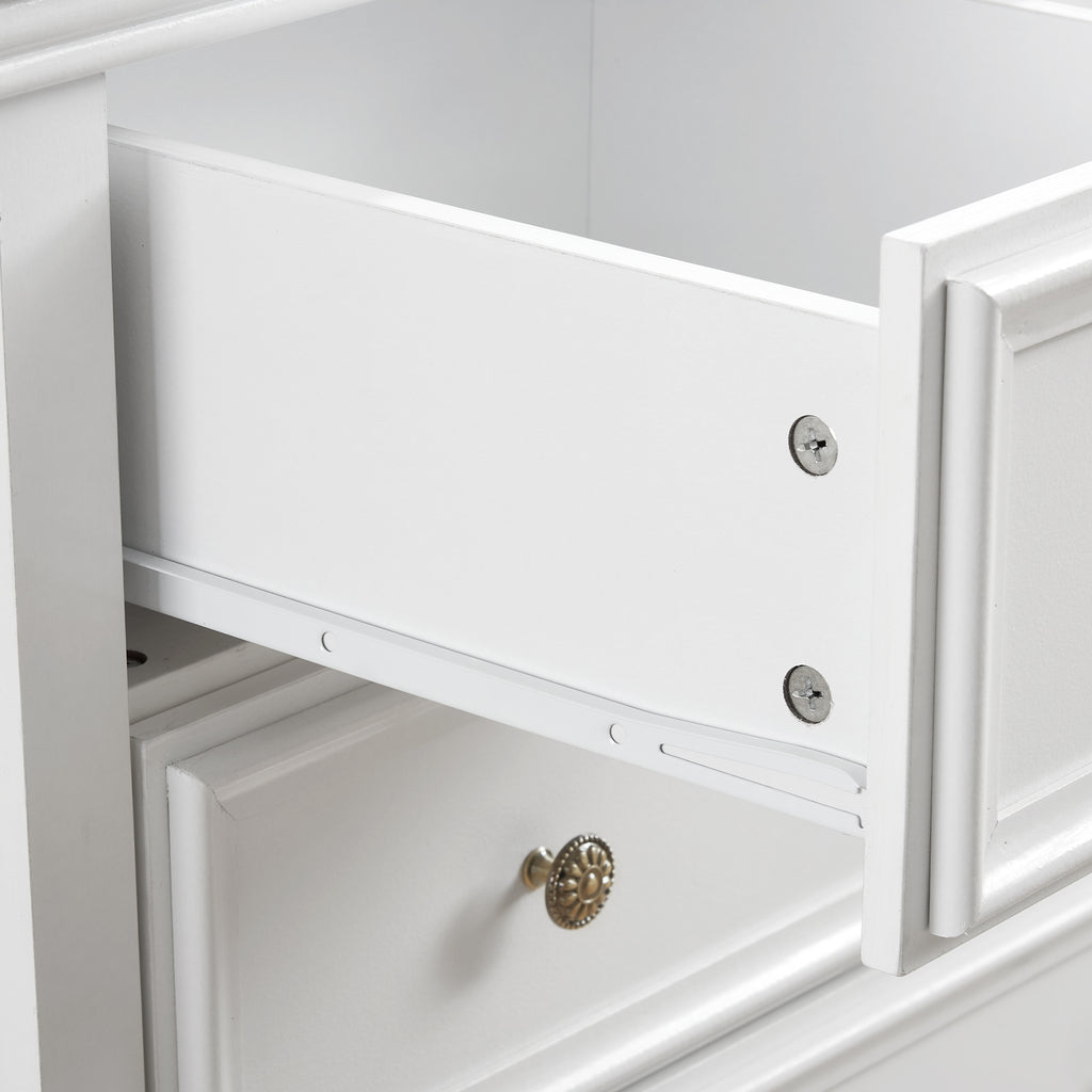Modern 6 Drawers Dresser 6 Drawers Cabinet,Chest of Drawers Closet Organizers and Storage Clothes Storage Drawers Cabinet for Living Room, Farmhouse Dresser Organizer white - Grand Goldman Shop
