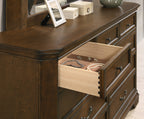 Maderne Traditional Wood Panel 6 pieces Queen Bed set with Dresser, Mirror, Two Nightstands, Chest - Grand Goldman Shop