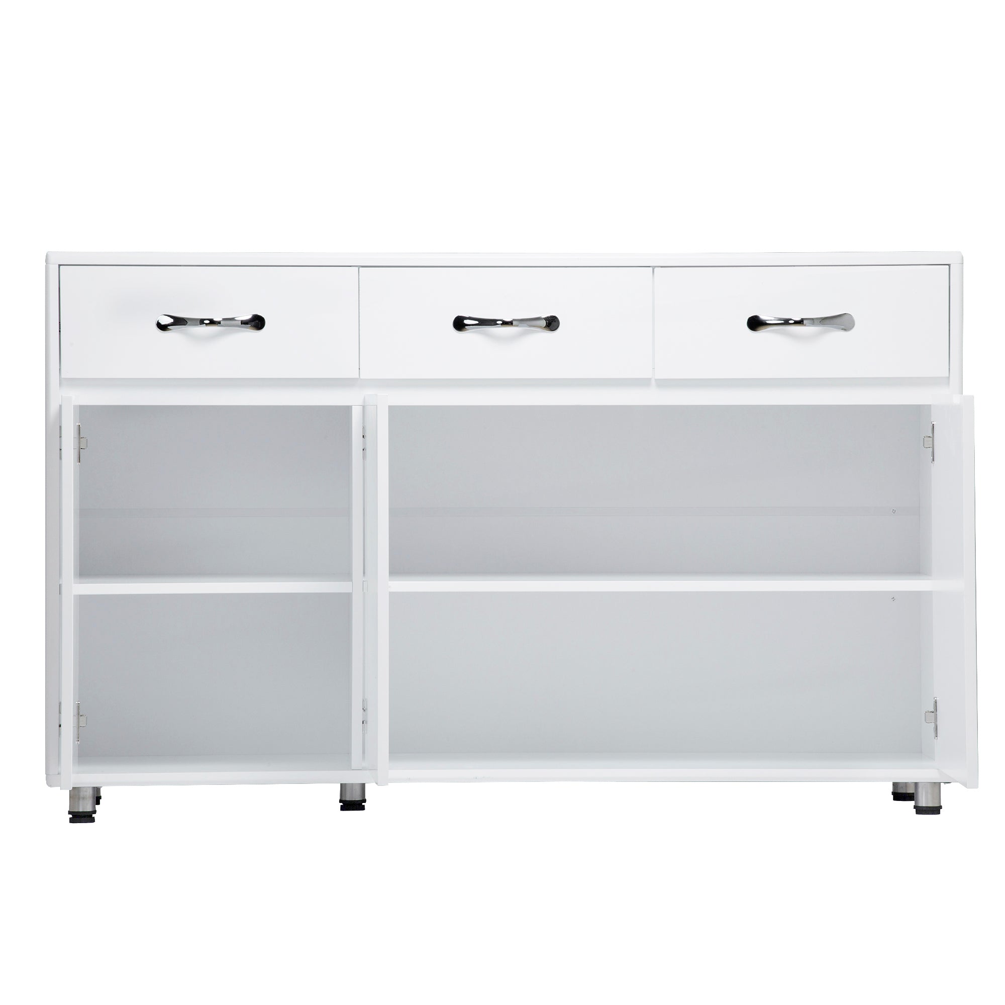 Three Doors Side Table-White - Grand Goldman Shop