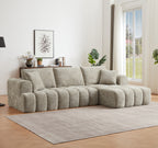 Chenille L-Shape Luxury Sectional Oversized Sofa,Mnimalist Design,Comfy Sleeper Couch for Living Room,Apartment&Reception Spaces,No Assembly Required - Grand Goldman Shop