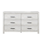 DENVER Modern Queen 4-Piece Bedroom Set with Bed, Dresser, Mirror and Nightstand, Natural Finish, Contemporary Storage Furniture Set - Grand Goldman Shop