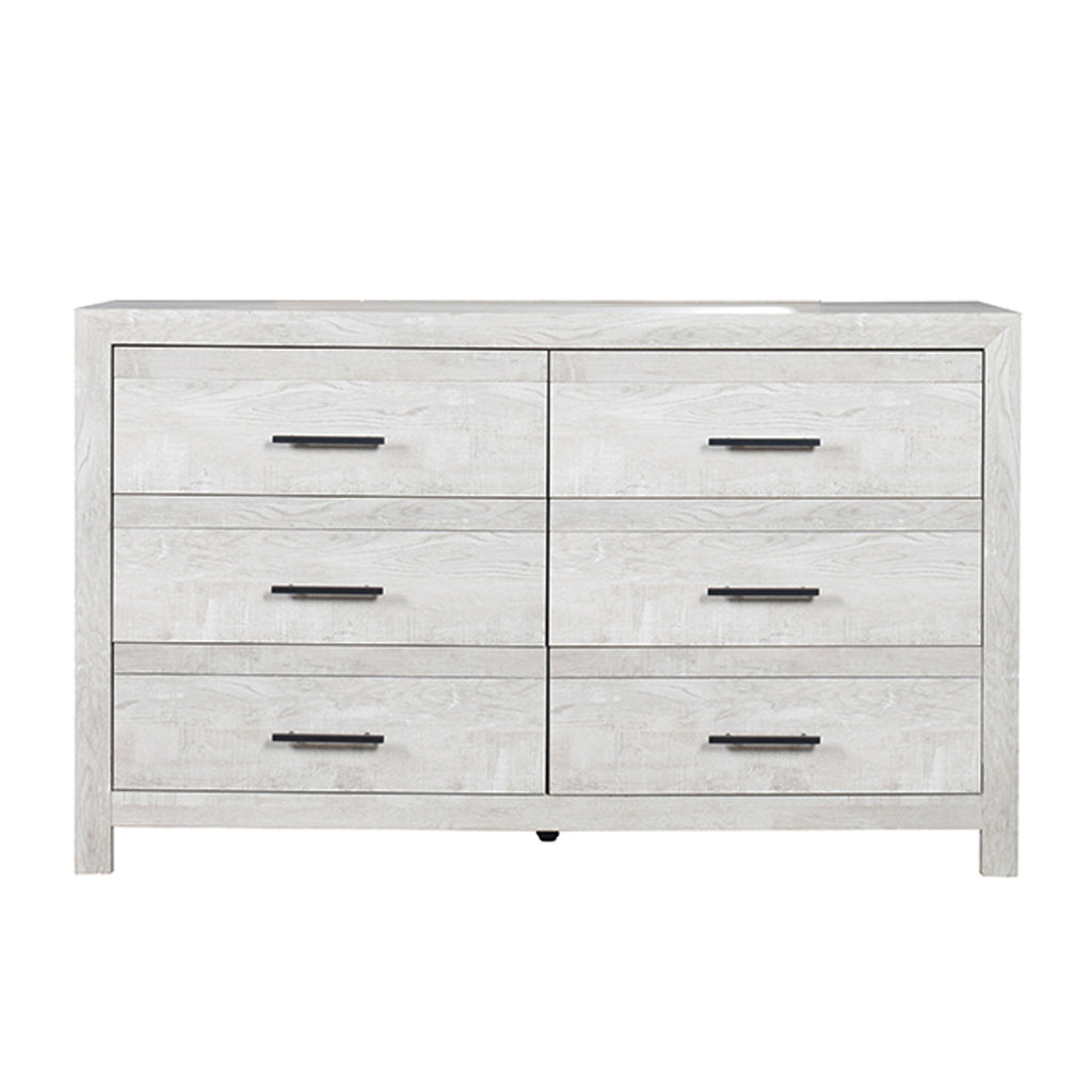 DENVER Modern Full 5PC Bedroom Set Made with Wood in Natural Finish, Full Size Bed & Storage Furniture - Grand Goldman Shop