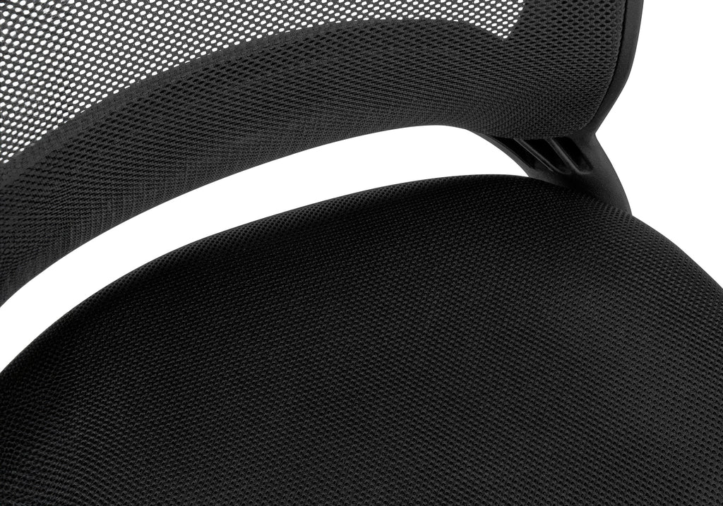 Office Chair, Adjustable Height, Swivel, Ergonomic, Armrests, Computer Desk, Work, Black Mesh, Black Metal, Contemporary, Mod