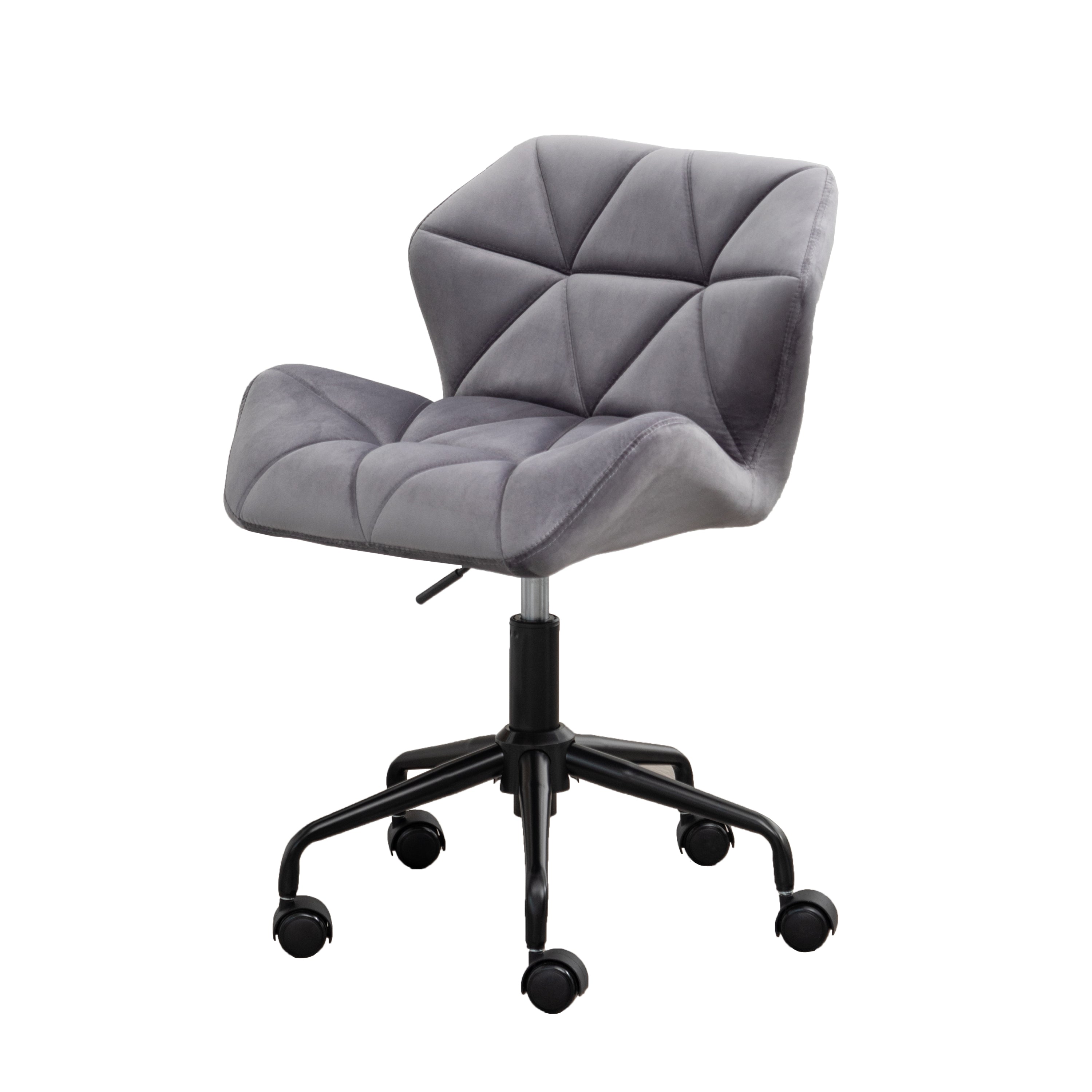 Eldon Diamond Tufted Adjustable Swivel Office Chair, Gray | Premium Home Decor - Grand Goldman