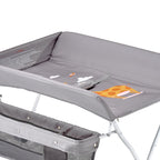 Foldable Baby Changing Diaper Station with Side Basket & Wheels Light Gray | Premium Home Decor - Grand Goldman