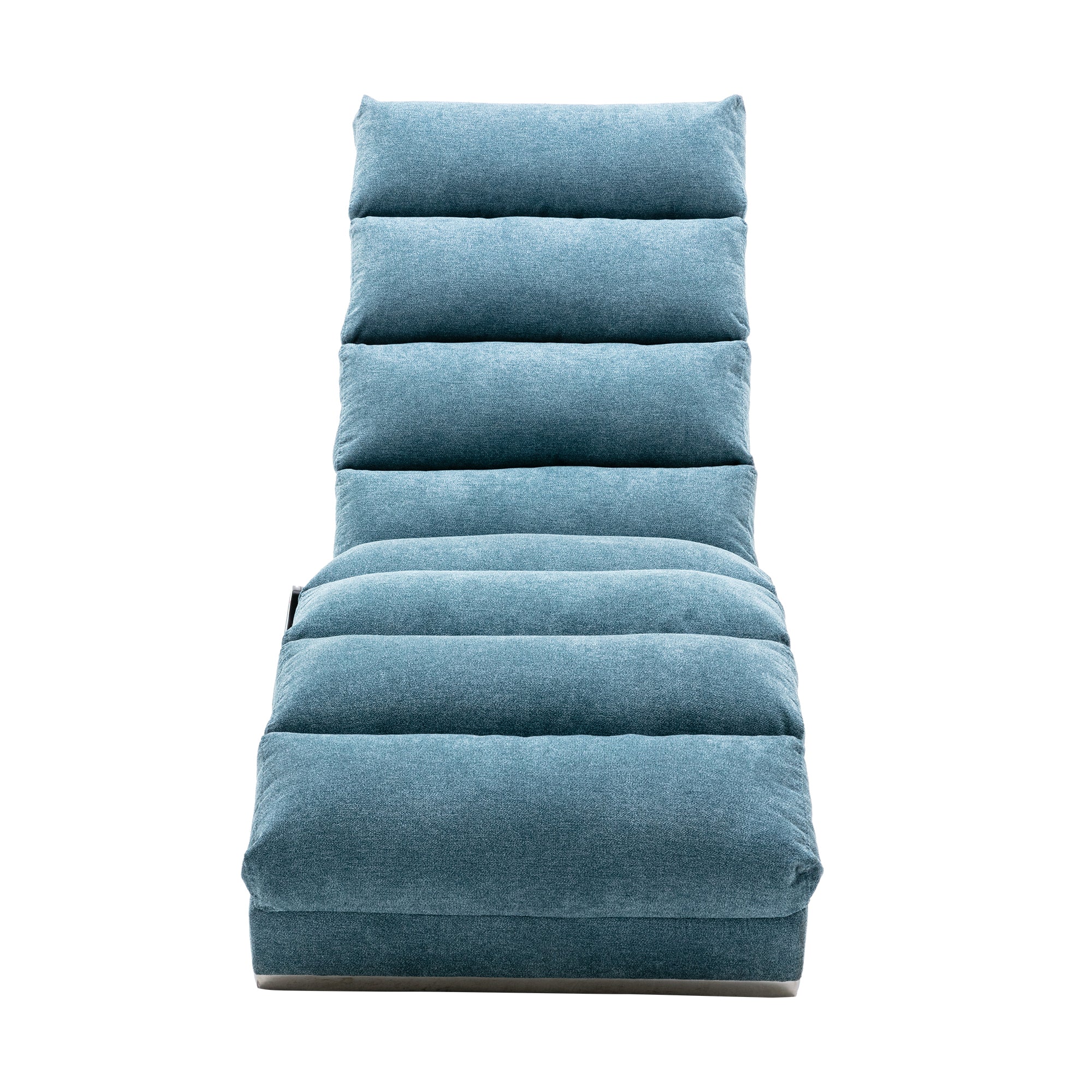 Ergonomic Linen Massage Chaise Lounge with Remote Control, 5 Modes, Blue, 21.65 x 58.27 x 34.25 inches - Grand Goldman Shop