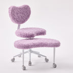 Artificial rabbit hair Meditation Chair Plus, Cross Legged Chair with Wheels, ADHD Chair, Criss Cross Desk Chair with Lumbar 
