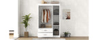 3-Door Wardrobe with 2 Drawers, White(OLD SKU:LP006001AAK) - Grand Goldman Shop