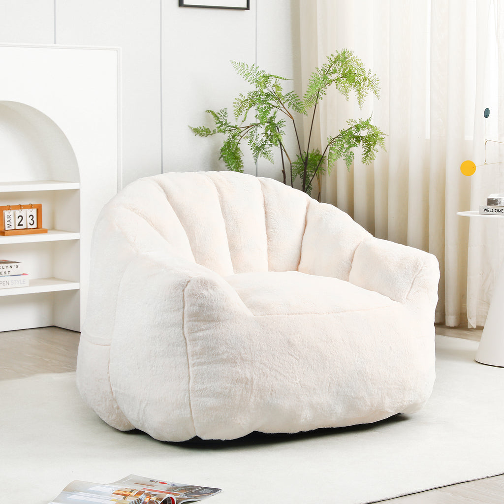 Beanbag Chair, Beanbag Sofa Chair with Armrests Stuffed High-Density Foam, Lazy Sofa Comfy Chairs Beanbag Chair for Adults in Living Room, Bedroom Reading - Grand Goldman Shop