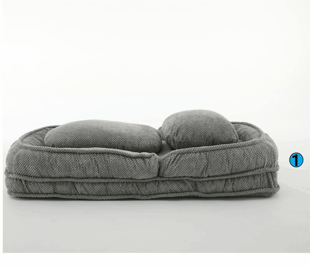 [VIDEO provided] Human Dog Bed ,Lazy Sofa Couch ,5 Adjustable Position,sit,sleep,fold,suit to put in bedroom, living room ,Space Saving Design,Gray - Grand Goldman Shop