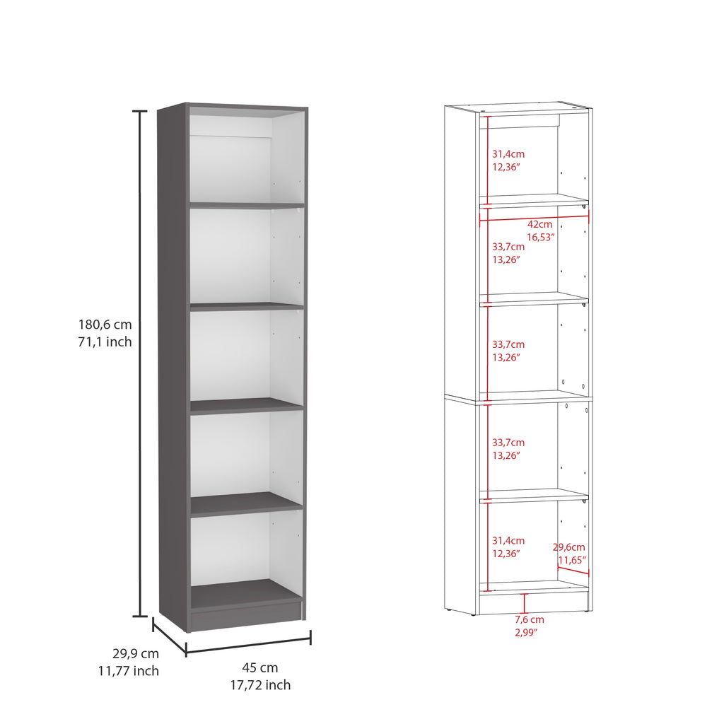 Luetz 3 Piece Home Bookcase set, 67' Wide with 15 Shelves ,  Living Room Set Set  Matt Gray - White - Grand Goldman