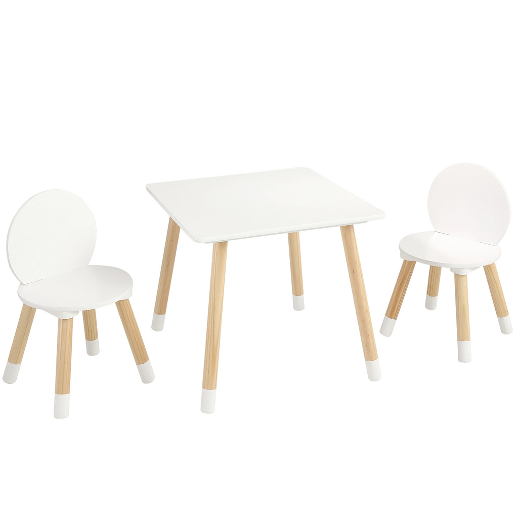 Kids Table and 2 Chairs Set, Toddler Table and Chair Set, Children Multi-Activity Table for Art, Craft, Reading, Learning, 1 