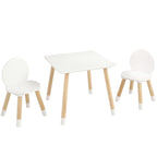 Kids Table and 2 Chairs Set, Toddler Table and Chair Set, Children Multi-Activity Table for Art, Craft, Reading, Learning, 1 