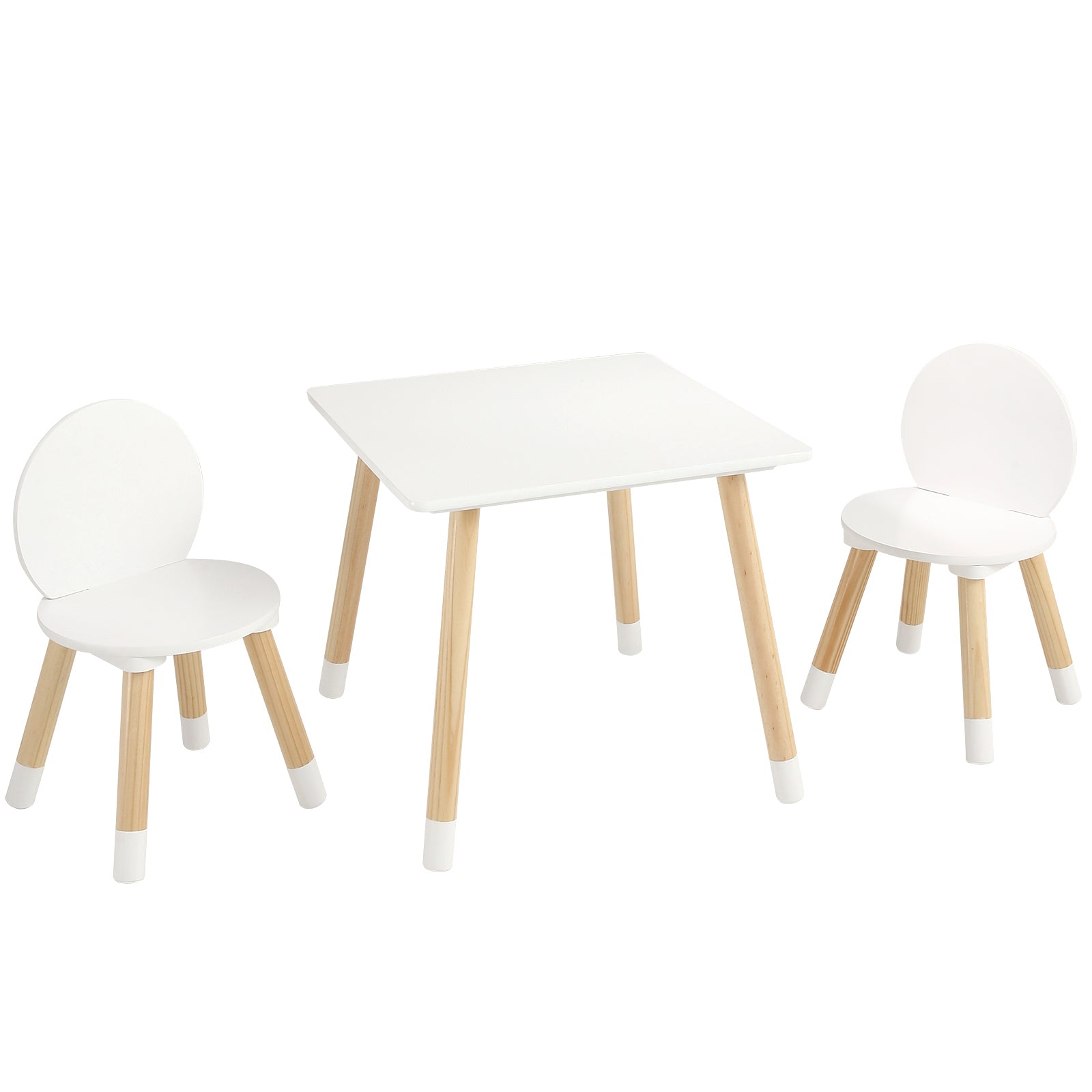 Kids Table and 2 Chairs Set, Toddler Table and Chair Set, Children Multi-Activity Table for Art, Craft, Reading, Learning, 1 