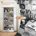 61' White Metal Kitchen Pantry Cabinet with Adjustable Storage and 4 Heavy Duty Shelves - Grand Goldman Shop