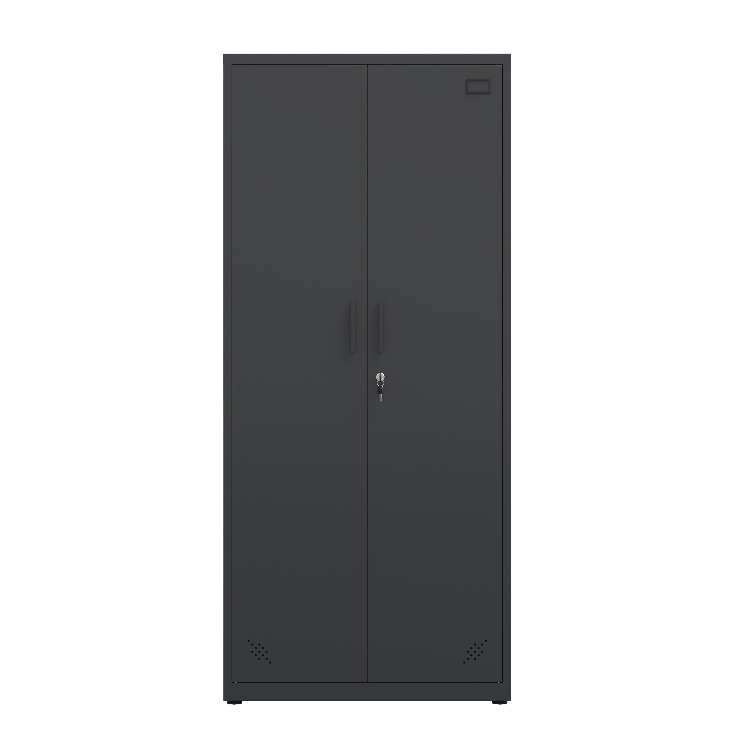 High Storage Cabinet with 2 Doors and 4 Partitions to Separate 5 Storage Spaces, Home/ Office Design | Premium Home Decor - G