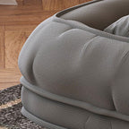 Upholstered Foldable Lazy Sofa Bed for Adults and Pets, 5-Position Adjustable Recliner with 2 Soft Pillows in Grey Corduroy Fabric - Grand Goldman Shop