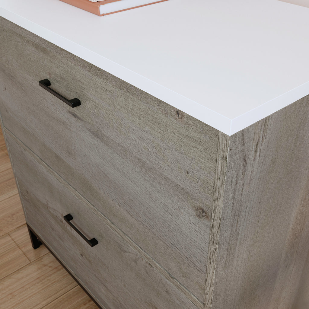 Lateral File with Full-Extension Slides, Brown finish | Premium Home Decor - Grand Goldman