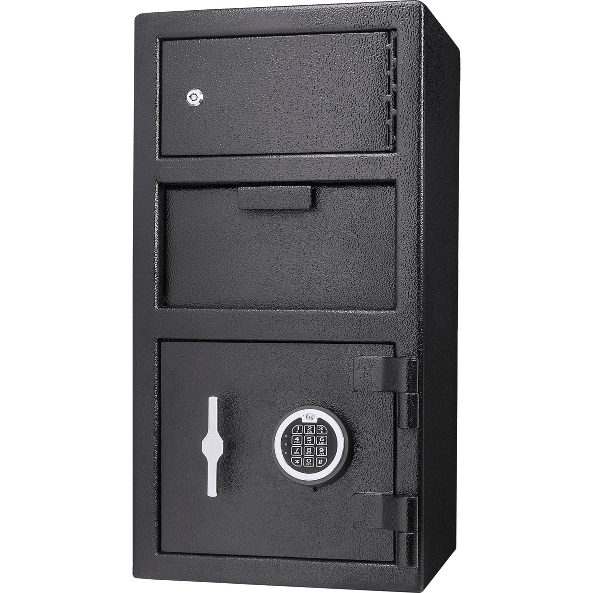Steel Digital Keypad Large Locker Depository Safe in Black, 14 x 14 x 27.25 inches - Grand Goldman