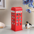 11.5' Tall Leather Jewelry Box, British Telephone Design, Red - Grand Goldman Shop