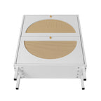 2 Door Shoe Rack, Rattan, Double Layer, Suitable for Living Room, Hallway - Grand Goldman Shop