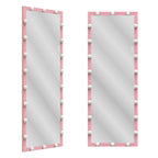 Hollywood Style Full Length Mirror with Lights, 3 Color Modes, Pink Aluminium, 62.6'x23.3' - Grand Goldman Shop