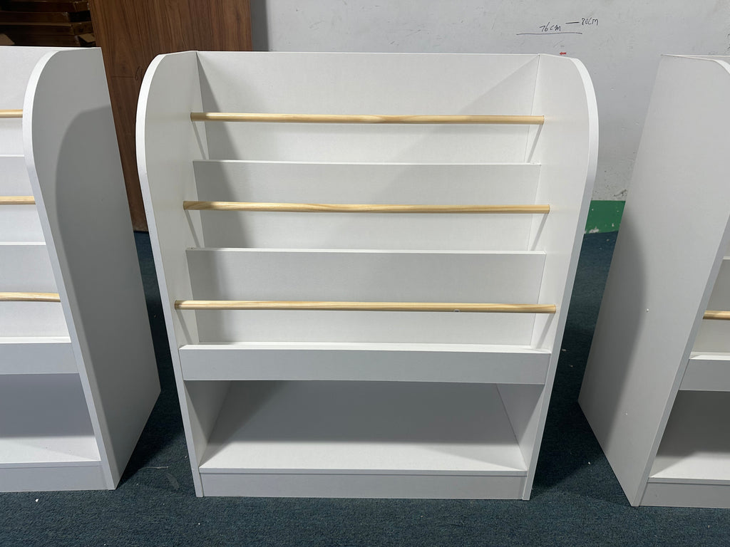 Kids Bookshelf with Open Storage, Front-Facing Children's Bookcase, Multi-Tier Wooden Book Display Shelf for Toddlers, Playro
