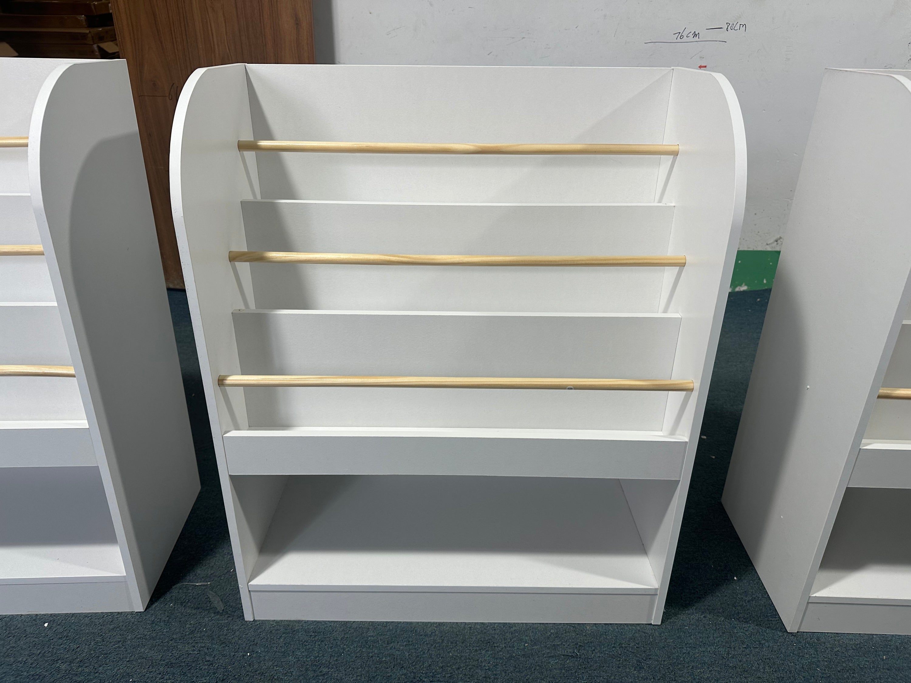Kids Bookshelf with Open Storage, Front-Facing Children's Bookcase, Multi-Tier Wooden Book Display Shelf for Toddlers, Playro