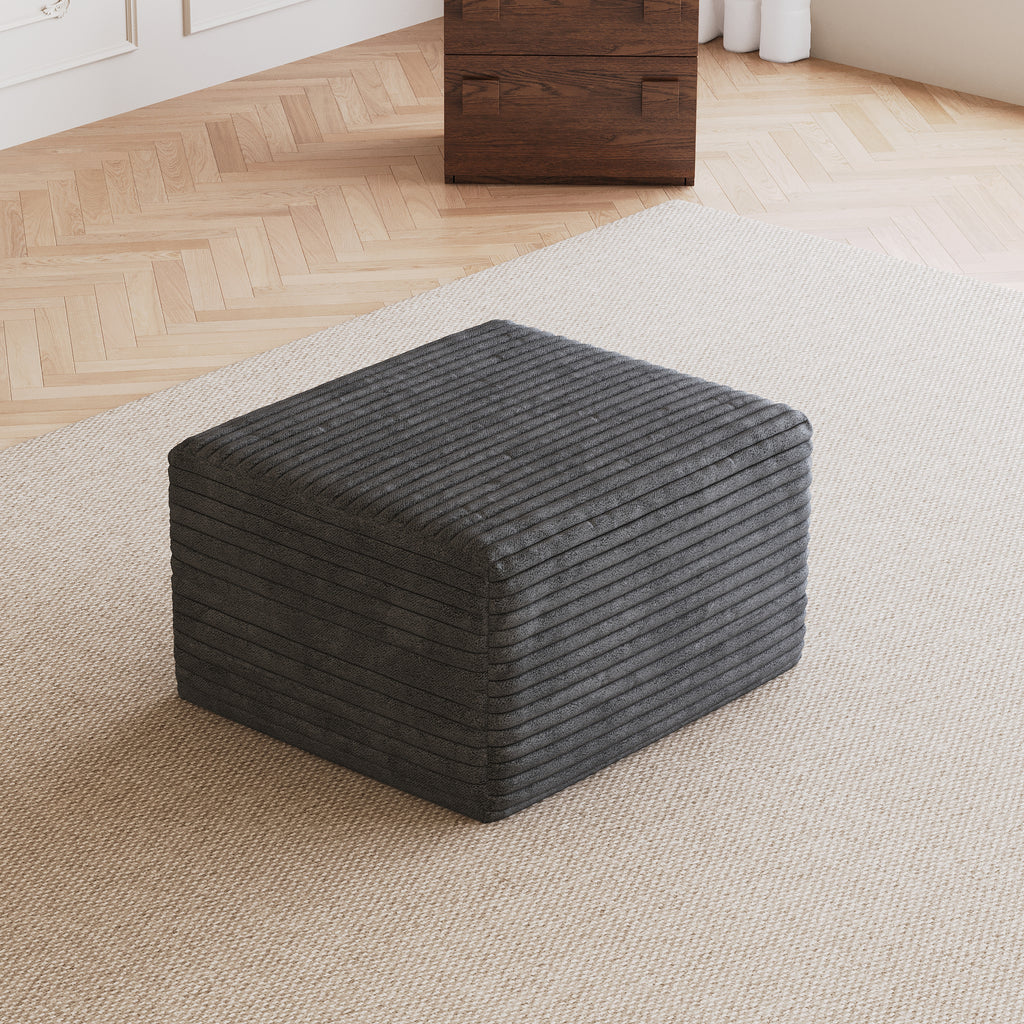Sofa ottoman ,No Assembly Required,Dark Grey(Plush Corduroy Fabric) - Grand Goldman Shop