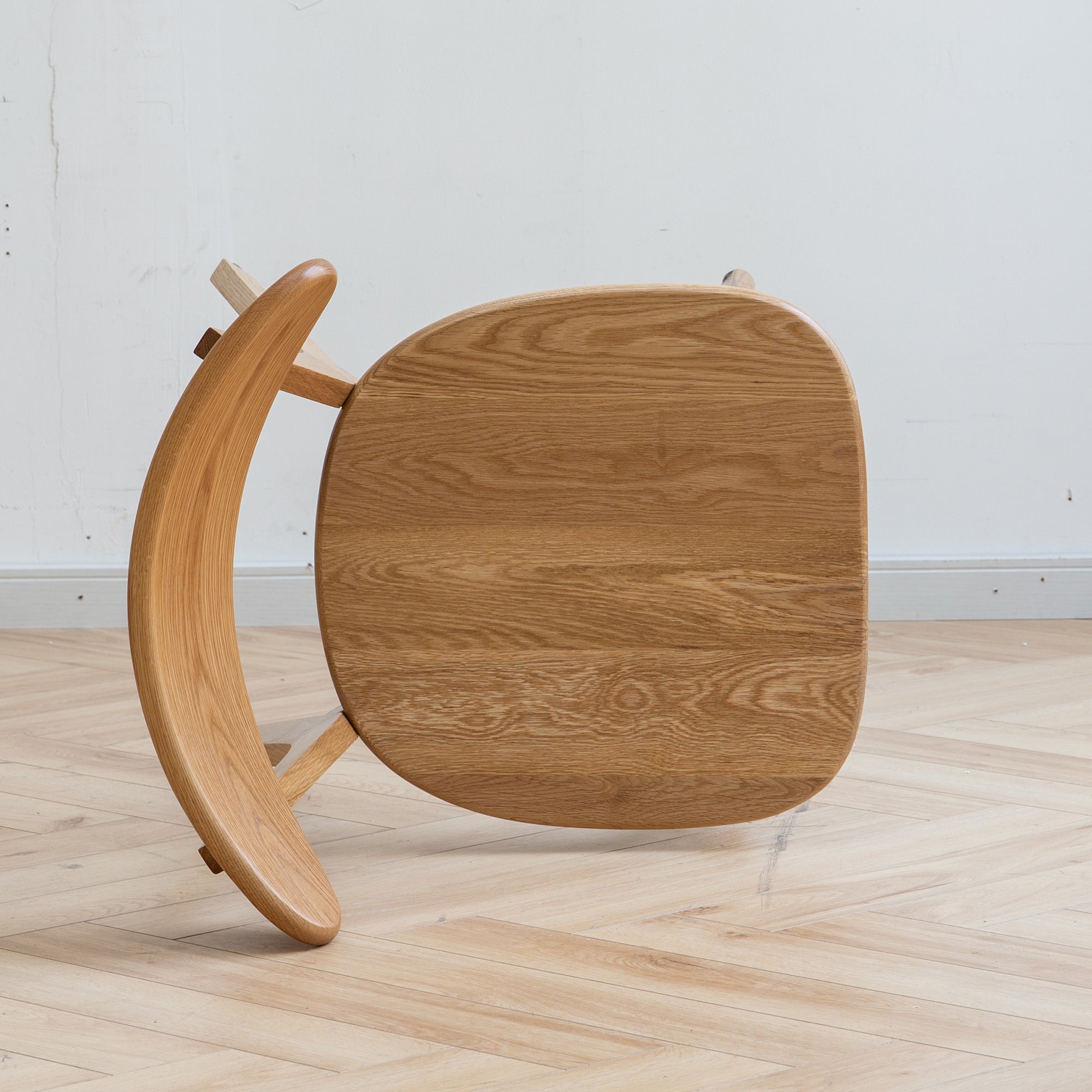 Natural Oak Dining Chair Set of 4 - Solid Wood, FAS Grade, Simple Design, 46.5x54x80cm - Grand Goldman Shop