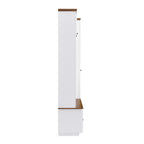78.7''H Entryway Hall Tree with Storage Bench, 5-in-1 Hall Tree Farmhouse Coat Rack Shoe Bench with Cabinets, Drawers & Hooks for Hallway, Entryway, Living Room, Mudroom - Grand Goldman Shop