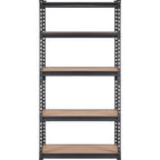 Storage Shelving Unit, 5-Tier Adjustable, 2000 lbs Capacity, Heavy Duty Garage Shelves Metal Organizer Utility Rack, Black, 30' L x 12' W x 60' H for Kitchen Pantry Basement Bathroom Laundry - Grand Goldman Shop