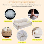 66' Queen Pull Out Sofa Bed, 3-in-1 Convertible Sleeper Sofa with Side Storage,Multi-Functional Velvet Loveseat Bed for Living Room - Grand Goldman Shop