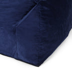 Fila Velveteen 2 Seater Oversized Bean Bag Chair with Armrests, Navy Blue Velvet, 60x40x23 inches - Grand Goldman Shop