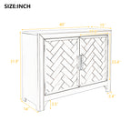 U_STYLE 40'' Modern Cabinets with Unique Design Doors with 1 Adjustable Shelves,Suitable for Multiple Rooms Such as Living Room and Study Room - Grand Goldman Shop