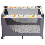 Baby Playpen Quick-Folding Portable Baby Toddler Fence Play Yard & Wheels - Grand Goldman