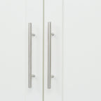 High wardrobe and kitchen cabinet with 2 doors, 2 drawers and 5 storage spaces,white - Grand Goldman Shop