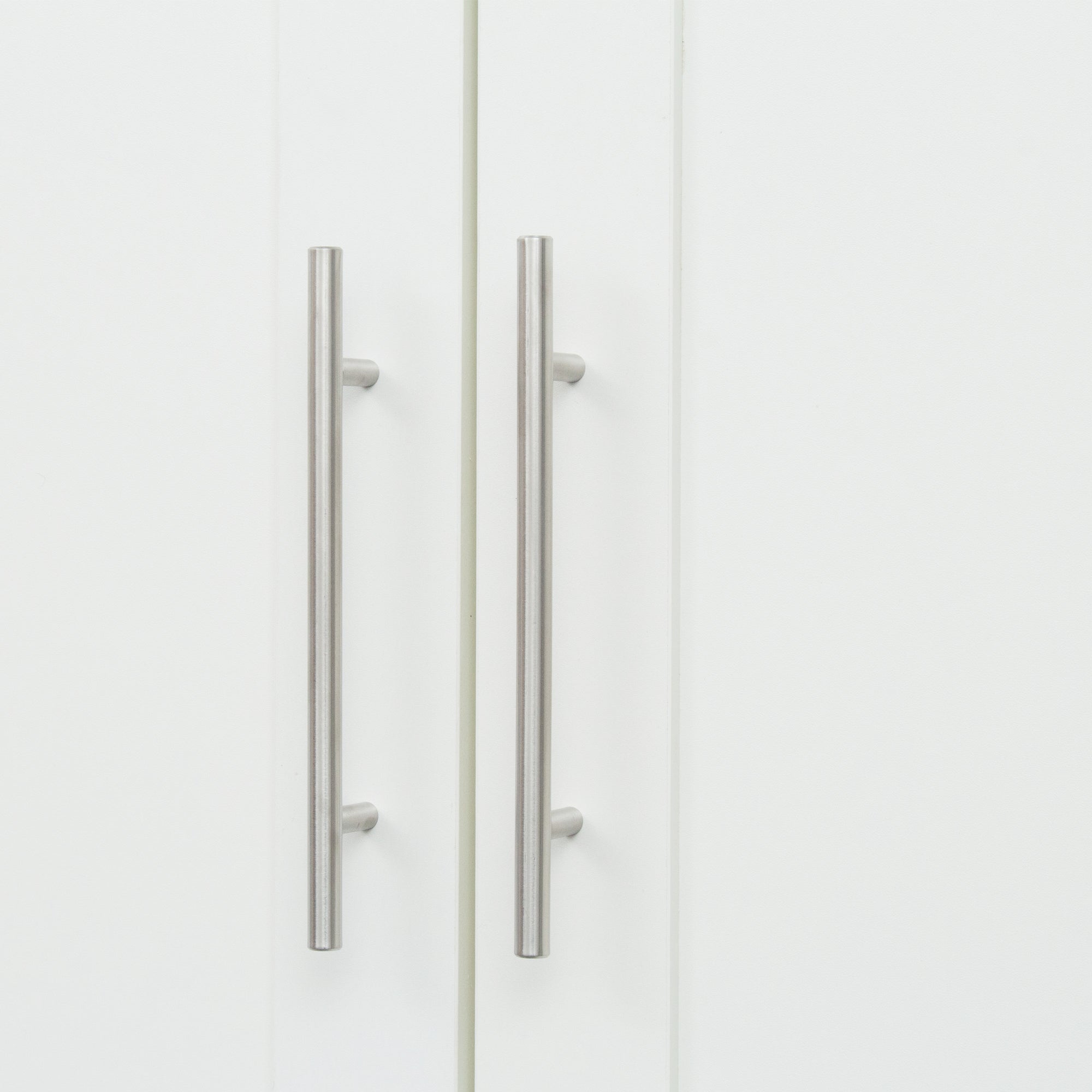 High wardrobe and kitchen cabinet with 2 doors, 2 drawers and 5 storage spaces,white - Grand Goldman Shop