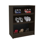 Toby 3-Tier Shoe Rack With Open Shelves Freestanding Shoe Organizer For Entryway Or Closet, Stained Walnut - Grand Goldman Shop