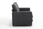 3 Fold Sofa,Convertible Futon Couch sleeper sofabed,Space saving loveseat,Pull Out Couch Bed for Living Room,Dark Gray & Light Gray & Beige,Velvet linen fabric - Grand Goldman Shop