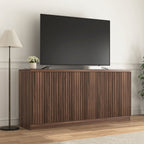 Buffet Cabinet with Storage, 62.60' Sideboard Cabinet with 4 Doors & Shelves, Wooden Kitchen Coffee Bar Credenza Storage for Living Room, Hallway Walnut - Grand Goldman Shop