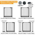29.5-45.3' Wide Baby Gate with wall protector for Stairs, Dog Gate Indoor for Doorways, No Drilling Pressure Mounted Pet Gate