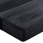 Corduroy Cloud Double Sofa, 2-in-1 Convertible Sofa Bed, Comfortable Boneless Double Sofa, Suitable for Living Room, Apartment, Small Space Black - Grand Goldman Shop
