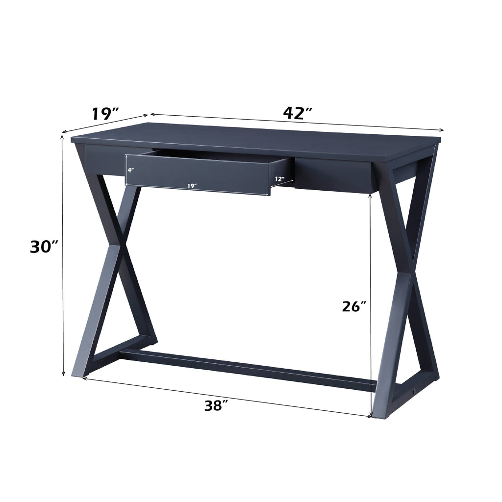 Nalo Charcoal Finish Console Table - Grand Goldman