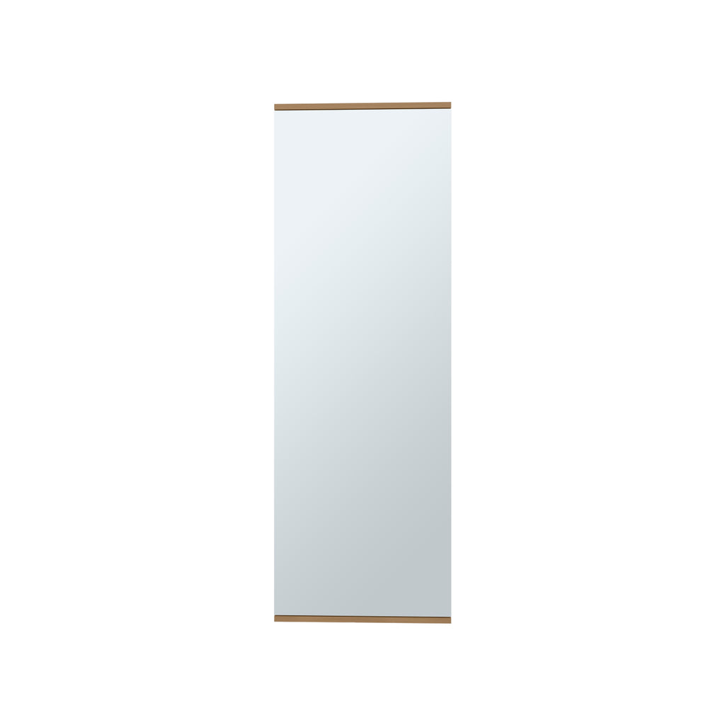 Leto Wall Mounted Shoe Rack With Mirror, Single Door, Capacity For Ten Shoes Natural Oak - Grand Goldman Shop