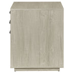 Loomis Whitewashed Grey 3-Drawer Home Office File Cabinet in White+Gray with MDF Construction, 19.75 x 19.75 x 25 inches | Pr